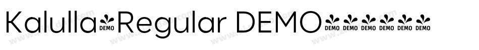 Kalulla-Regular DEMO字体转换